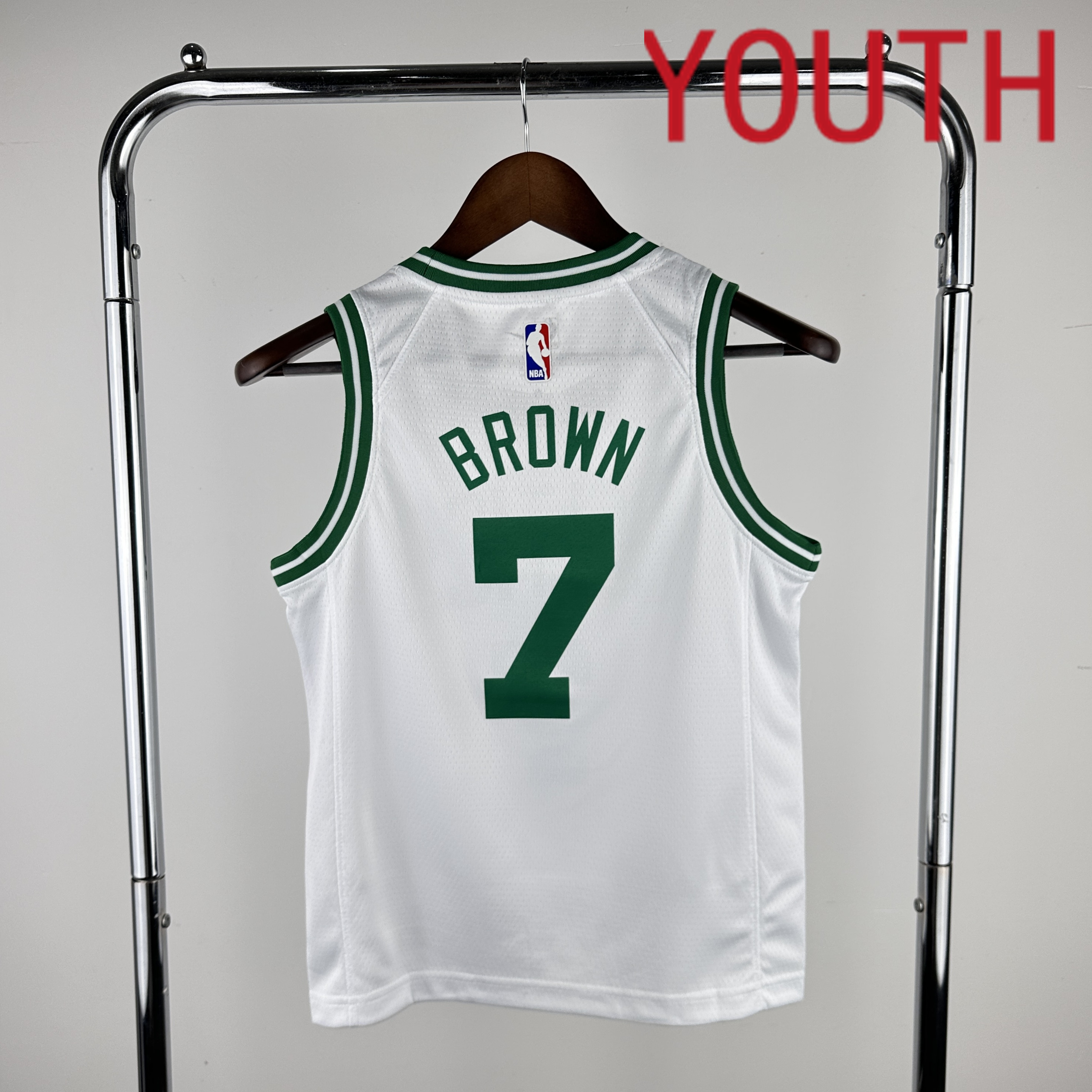 Youth Boston Celtics #7 Brown White Nike 2024 NBA Jersey